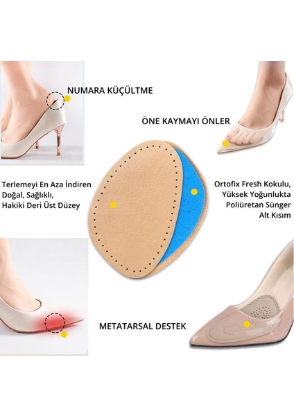 Deri Yüksek Topuklu Stiletto Kaydırmaz Taban Pedi, 1 Çift