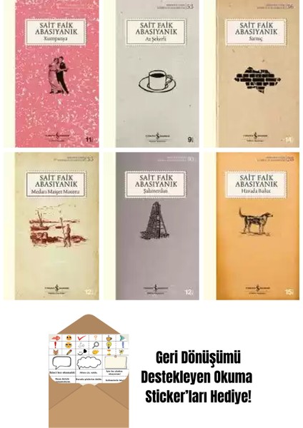 Sait Faik Abasıyanık 6 Kitap Seti + Okuma Sticker'ları