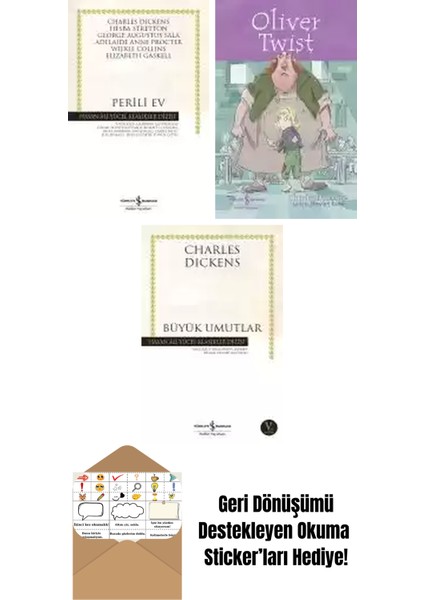 Charles Dickens 3 Kitap Seti + Okuma Sticker'ları