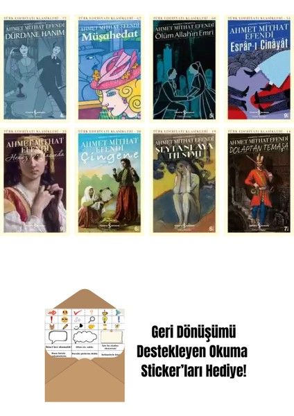 Ahmet Mithat Efendi 8 Kitap Seti + Okuma Sticker'ları