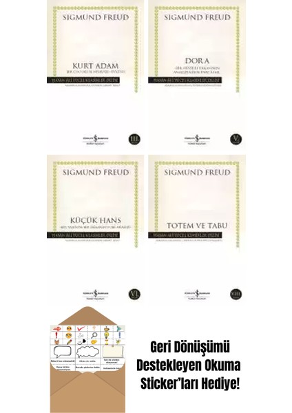 Sigmund Freud 4 Kitap Seti + Okuma Sticker'ları