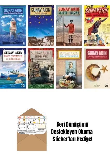 Sunay Akın 8 Kitap Seti + Okuma Sticker'ları