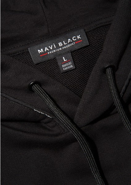 Kapüşonlu Siyah Sweatshirt 0S10330-900