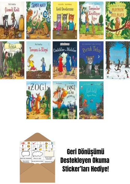 Axel Scheffler 13 Kitap Seti + Okuma Sticker'ları