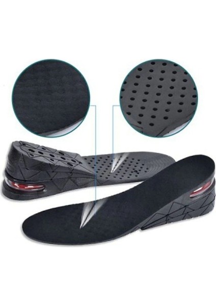 7 cm Uzun Tabanlık, Hava Yastıklı, Gizli Topuk Yükseltici, Unisex, Tam Boy