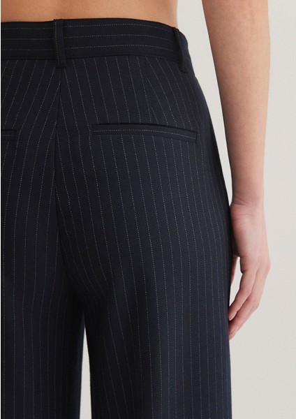 Çizgili Lacivert Pantolon 1010646-88043