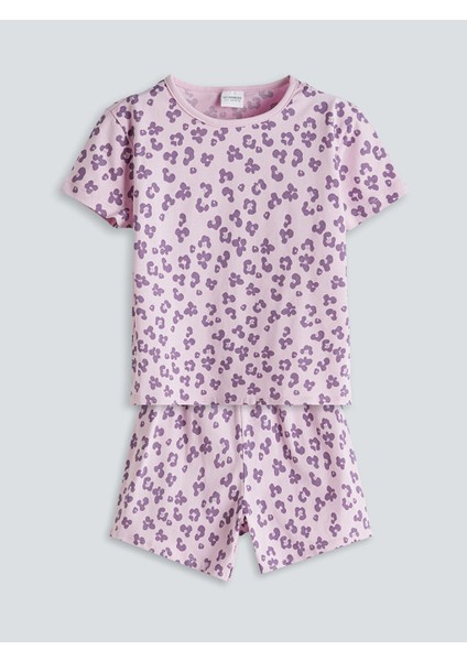 Yeni Sezon Baskili Kiz Cocuk Sortlu Pijama Takimi - S5OV06Z1
