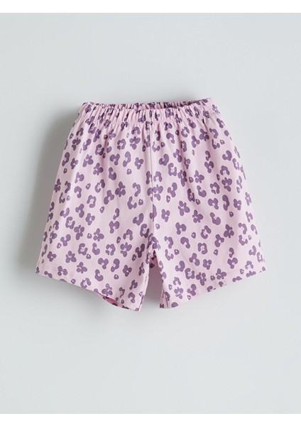Yeni Sezon Baskili Kiz Cocuk Sortlu Pijama Takimi - S5OV06Z1 indirimleri