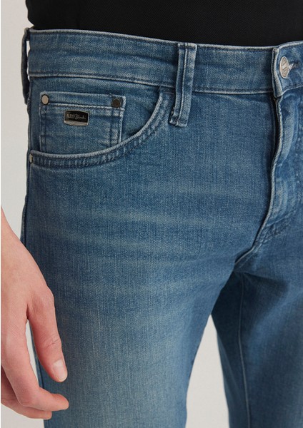 James Lux Black Gölgeli Puslu Indigo Mavisi Jean Pantolon 0042489352