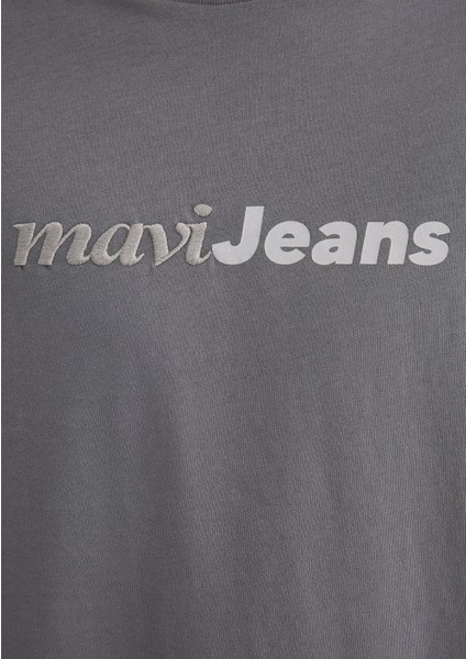 Mavi Jeans Nakışlı Gri Tişört 0612523-80020