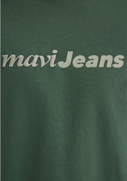 Mavi Jeans Nakışlı Yeşil Tişört 0612523-81570