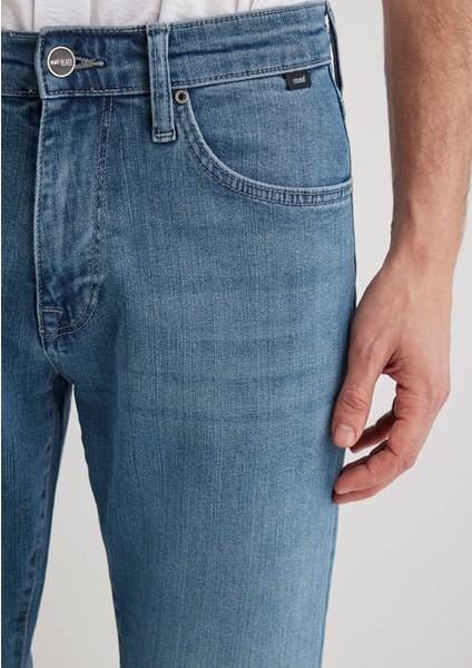 Martin Mavi Black Puslu Vintage Koyu Mavi Jean Pantolon 0037889348
