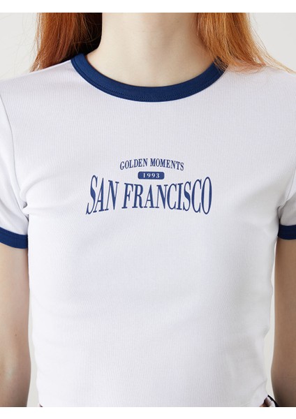 Yeni Sezon Bisiklet Yaka San Francisco Baskili Crop - S5OS85Z8