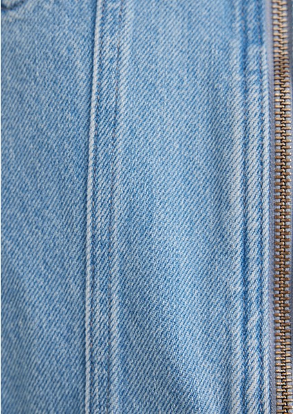 Larina Gold Premium Buz Mavi Jean Ceket 1110643-89217