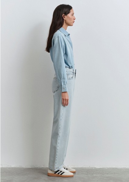 Leila Mavi Premium Buz Mavi Jean Pantolon 1010600-89581