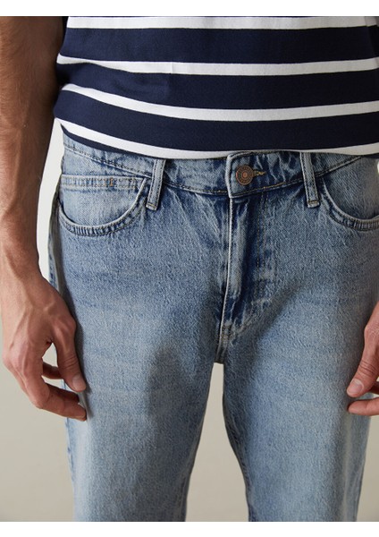 Yeni Sezon Standart Kalip Erkek Jean Sort - S5JM06Z8 modelleri