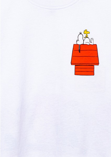 Peanuts Baskılı Beyaz Tişört 7610295-620