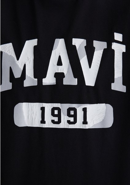 Mavi 1991 Baskılı Siyah Tişört 0612573-900