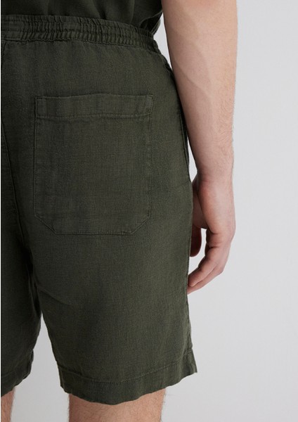 Yeşil Keten Şort 0410103-71587