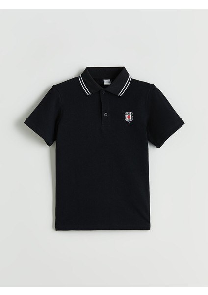 Yeni Sezon Polo Yaka Besiktas Baskili Erkek Cocuk Tisort - S5QH88Z4