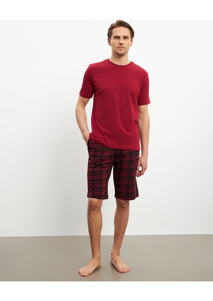 Yeni Sezon Standart Kalip Erkek Sortlu Pijama Takimi - S55542Z8