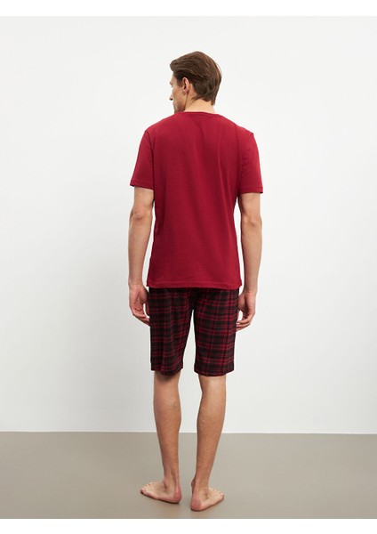 Yeni Sezon Standart Kalip Erkek Sortlu Pijama Takimi - S55542Z8