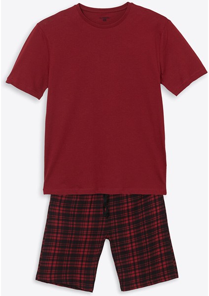 Yeni Sezon Standart Kalip Erkek Sortlu Pijama Takimi - S55542Z8