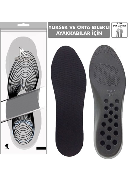 Içten Görünmez 2 cm Havalı Ayakkabı Tabanı, Rahat ve Boy Uzatıcı Konfor