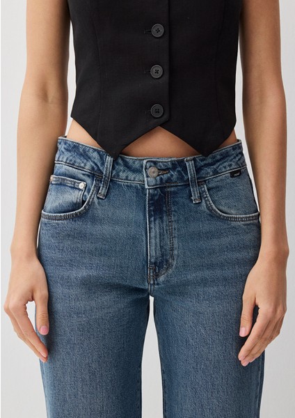 Ibiza Real Blue Puslu Koyu Mavi Jean Pantolon 1010530-89935