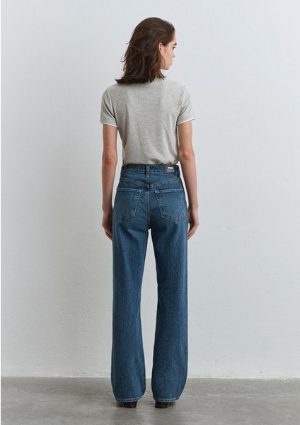 Sky Classic Denim Puslu Koyu Mavi Jean Pantolon 1010627-87925