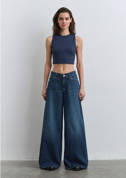 Mimi Iconic Koyu Mavi Jean Pantolon 1012615-90363