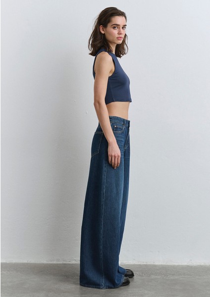 Mimi Iconic Koyu Mavi Jean Pantolon 1012615-90363