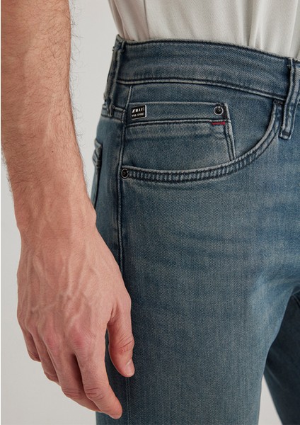 Marcus Pro Sport Puslu Indigo Mavi Jean Pantolon 0035187919