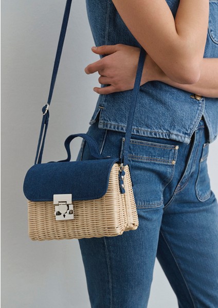 Edna Gold Premium Indigo Mavisi Jean Yelek 1110689-90153