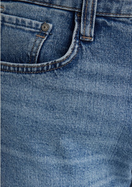 Tim Street Gölgeli Indigo Mavisi Jean Şort 0428489643