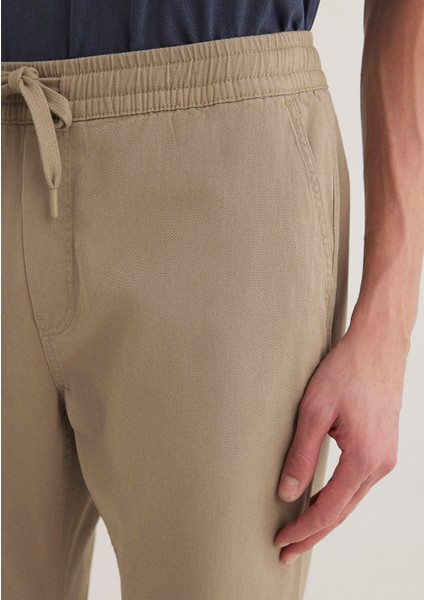 Beli Lastikli Bej Jogger Pantolon 000169-86749