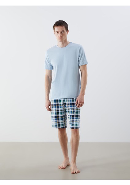 Yeni Sezon Standart Kalip Erkek Sortlu Pijama Takimi - S5GC70Z8