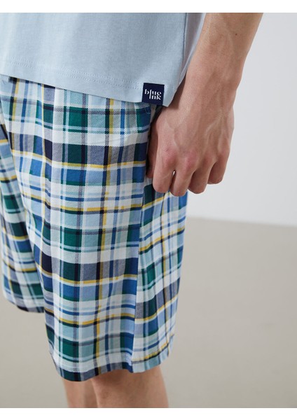 Yeni Sezon Standart Kalip Erkek Sortlu Pijama Takimi - S5GC70Z8