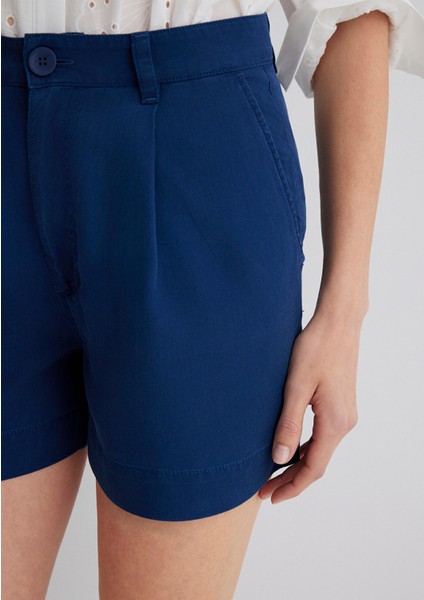 Tencel Tm Liyosel Mavi Şort 1410201-80195
