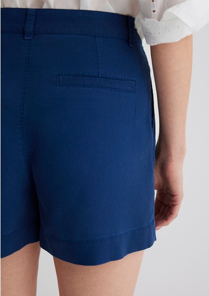 Tencel Tm Liyosel Mavi Şort 1410201-80195