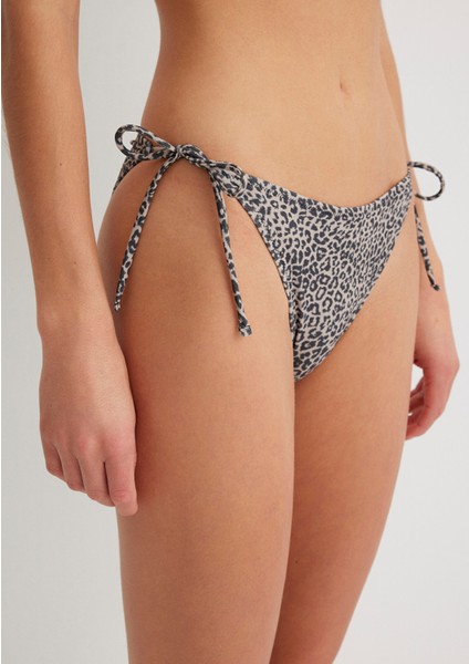 Leopar Desenli Kahverengi Bikini Altı 1913185-33653