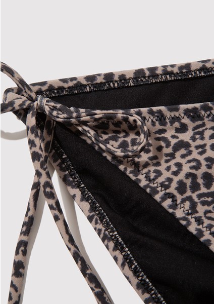 Leopar Desenli Kahverengi Bikini Altı 1913185-33653