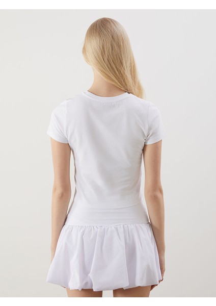 Yeni Sezon Bisiklet Yaka Baskili Crop - S5OS84Z8 fırsatları
