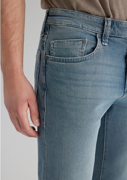 Nicholas Mavi Premium Vintage Puslu Indigo Jean Şort 0416089816