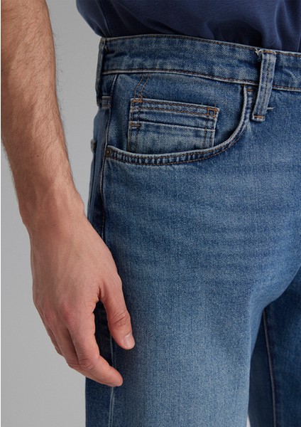 Brian 90LAR Indigo Mavisi Jean Şort 0418487835