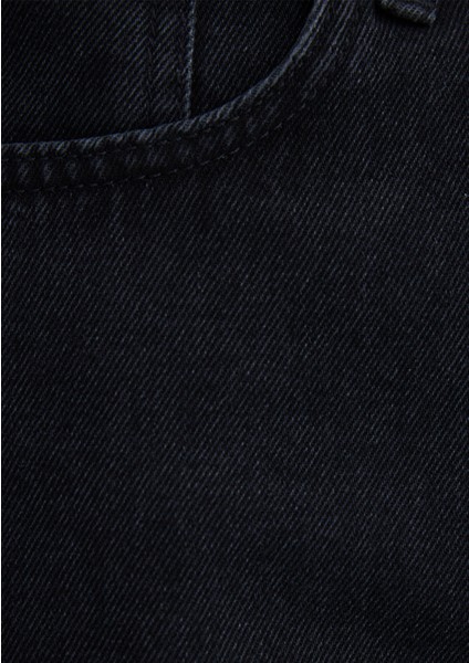 Lucas Street Koyu Gri Jean Şort 0412607-89928