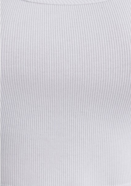 Beyaz Basic Crop Atlet 1613071-620