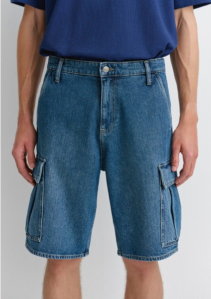 Hamburg MV91 Street Indigo Mavisi Jean Şort 0410681-89815