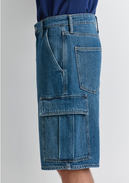Hamburg MV91 Street Indigo Mavisi Jean Şort 0410681-89815