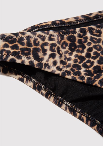 Leopar Desenli Kahverengi Bikini Altı 1913322-33653